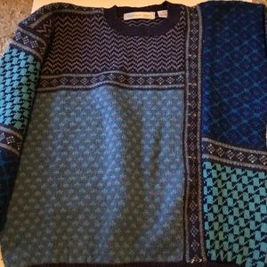 EUC Northern Isle Wool sweater In blue /purple SM
